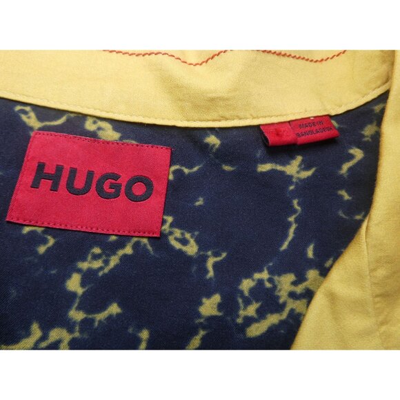 Hugo Men's Egeeno Border Stripe Camp Shirt Size L‎ - Picture 5 of 8